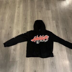 Black Hoodie with Red Graphic